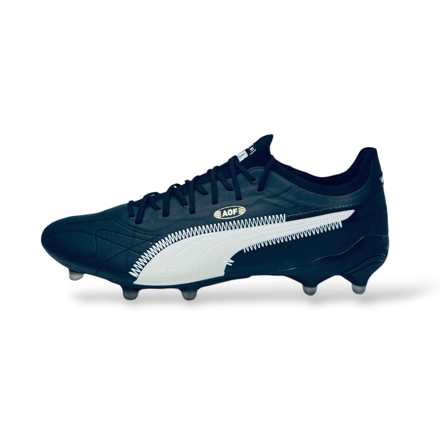 PUMA King Ultimate FG/AG Art of Football - Schwarz/Alpine Snow/PUMA Gold/Weiß LIMITED EDITION