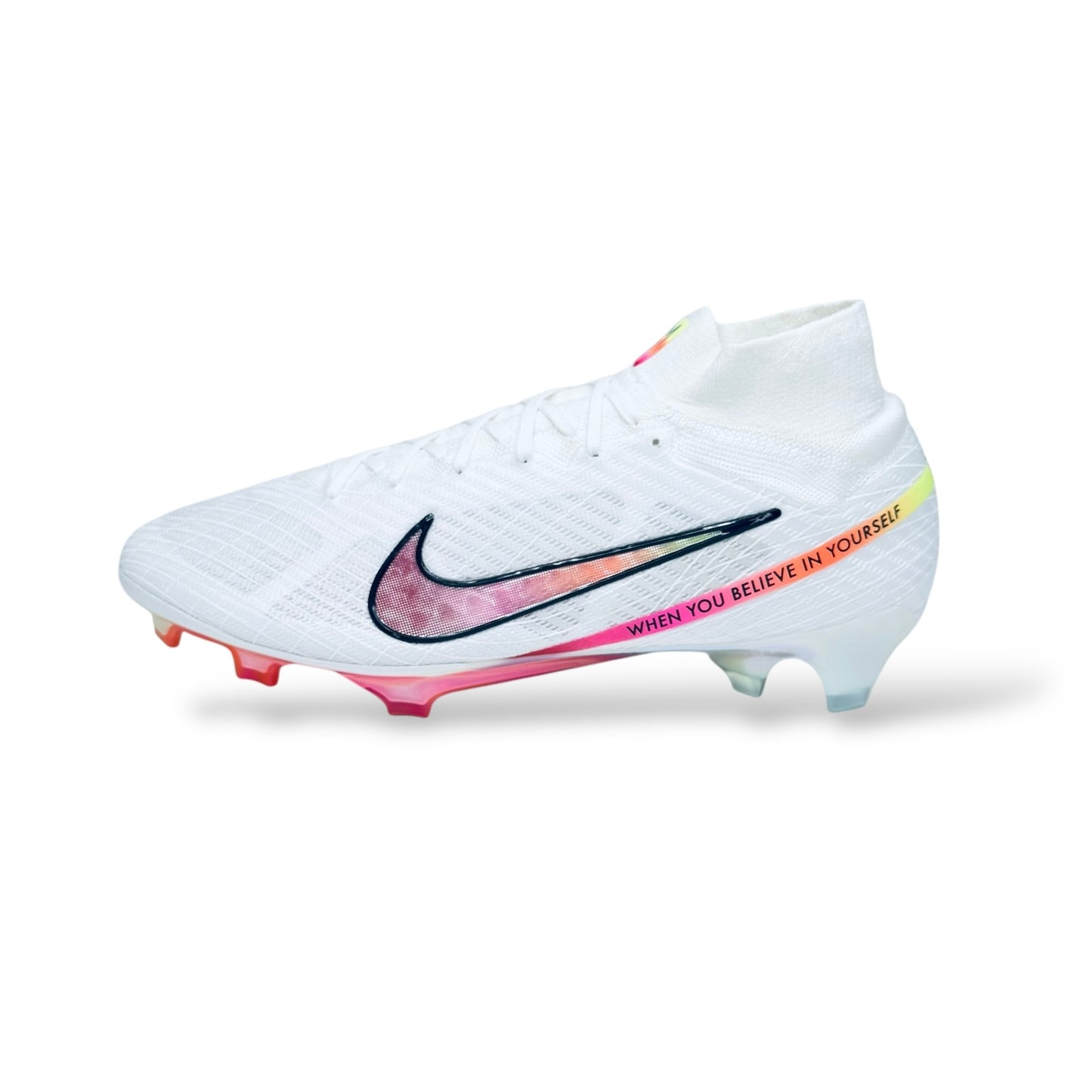 Nike Zoom Mercurial Superfly 9 Elite FG -Marcus Rashford - White/Rainbow