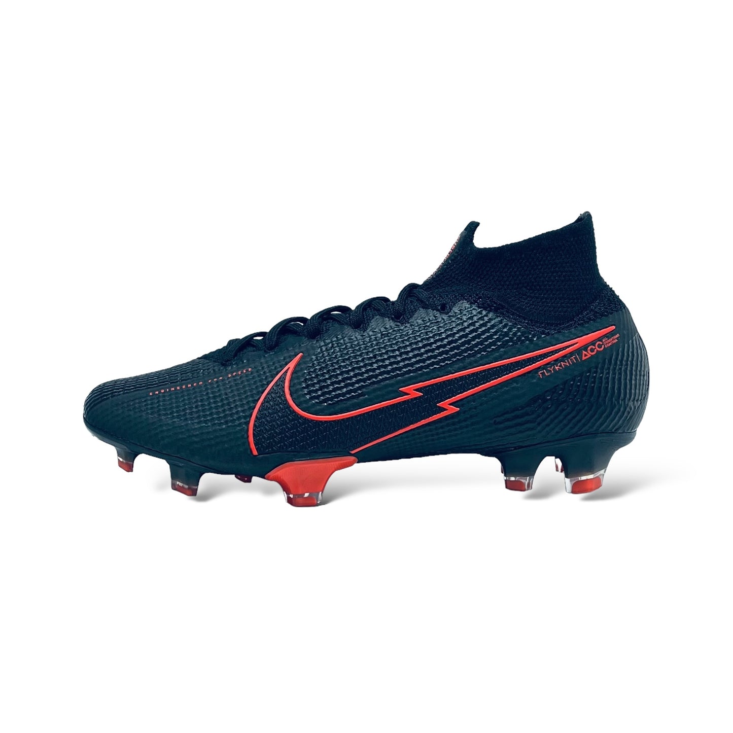 Nike Mercurial Superfly 7 Elite FG Black X Chile Red - Schwarz/Dark Smoke Grau/Chile Rot