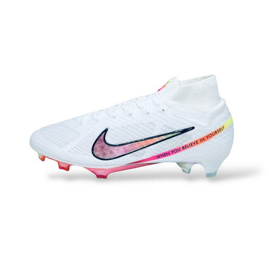 Nike Zoom Mercurial Superfly 9 Elite FG  -Marcus Rashford - White/Rainbow