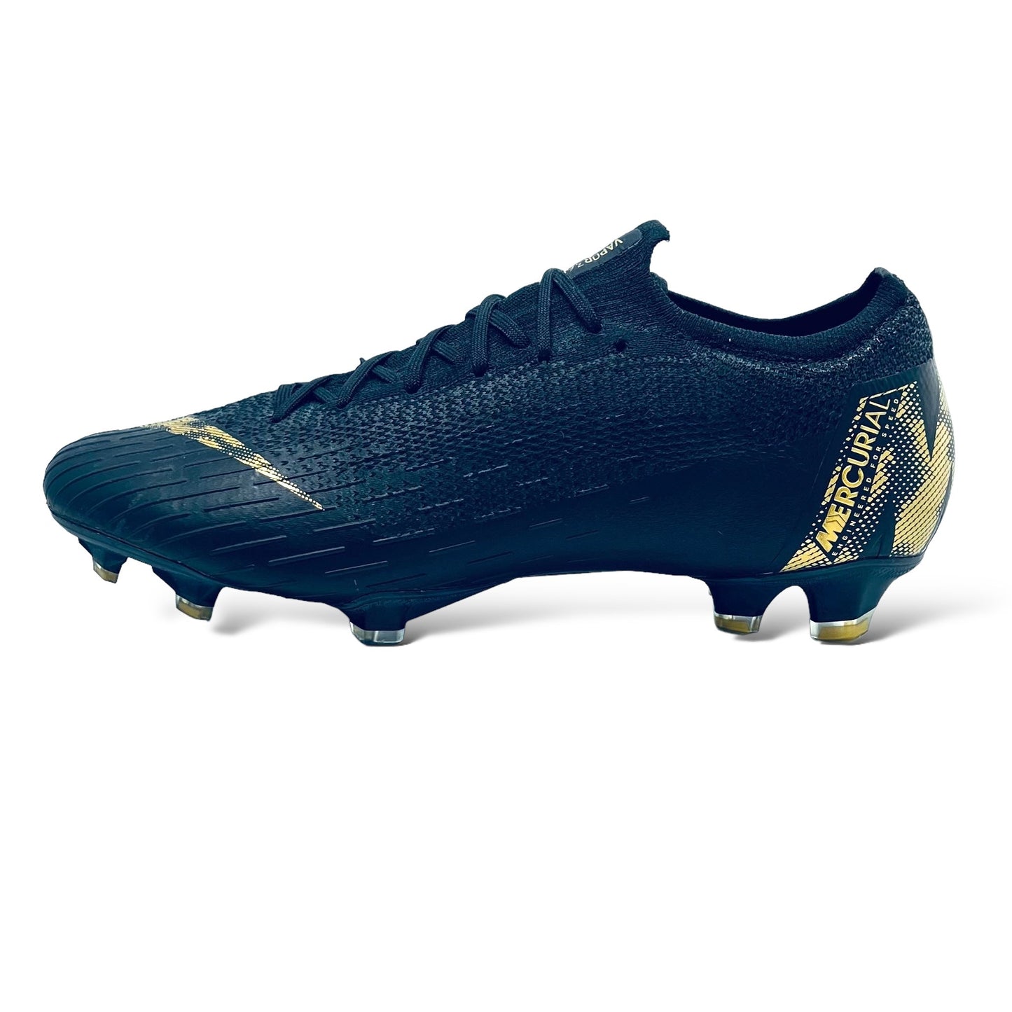 Nike Mercurial Vapor 12 Elite FG Black Lux - Schwarz/Gold