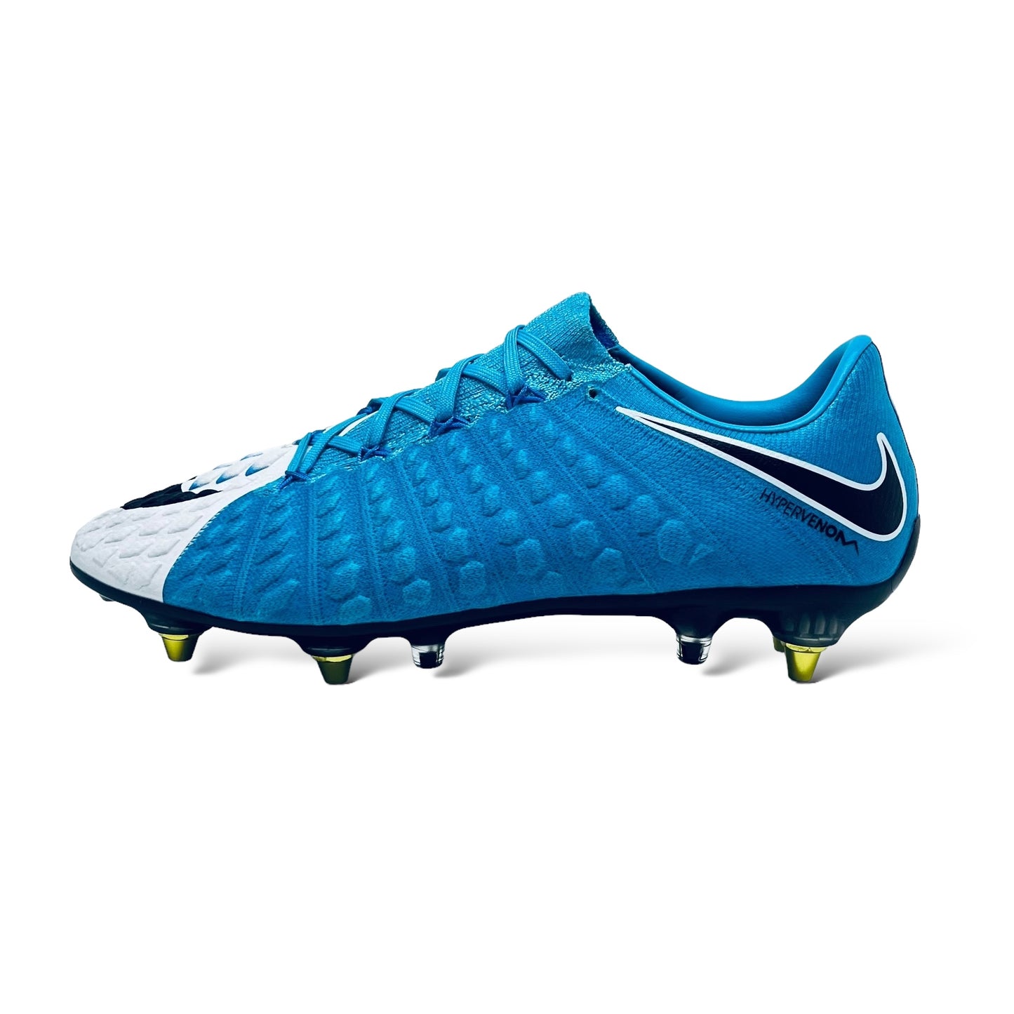 Nike Hypervenom Phantom 3  SG-PRO Anti-Clog- Motion Blur - White/Black/Photo Blue/Chlorine Blue