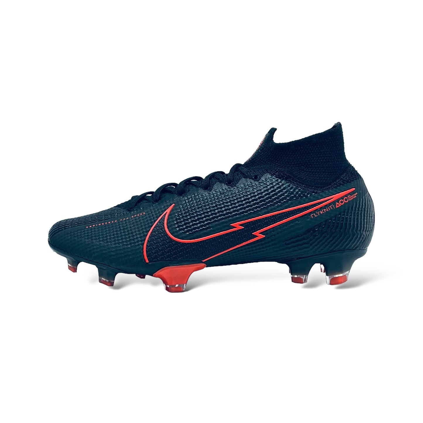 Nike Mercurial Superfly 7 Elite FG Black X Chile Red - Schwarz/Dark Smoke Grau/Chile Rot