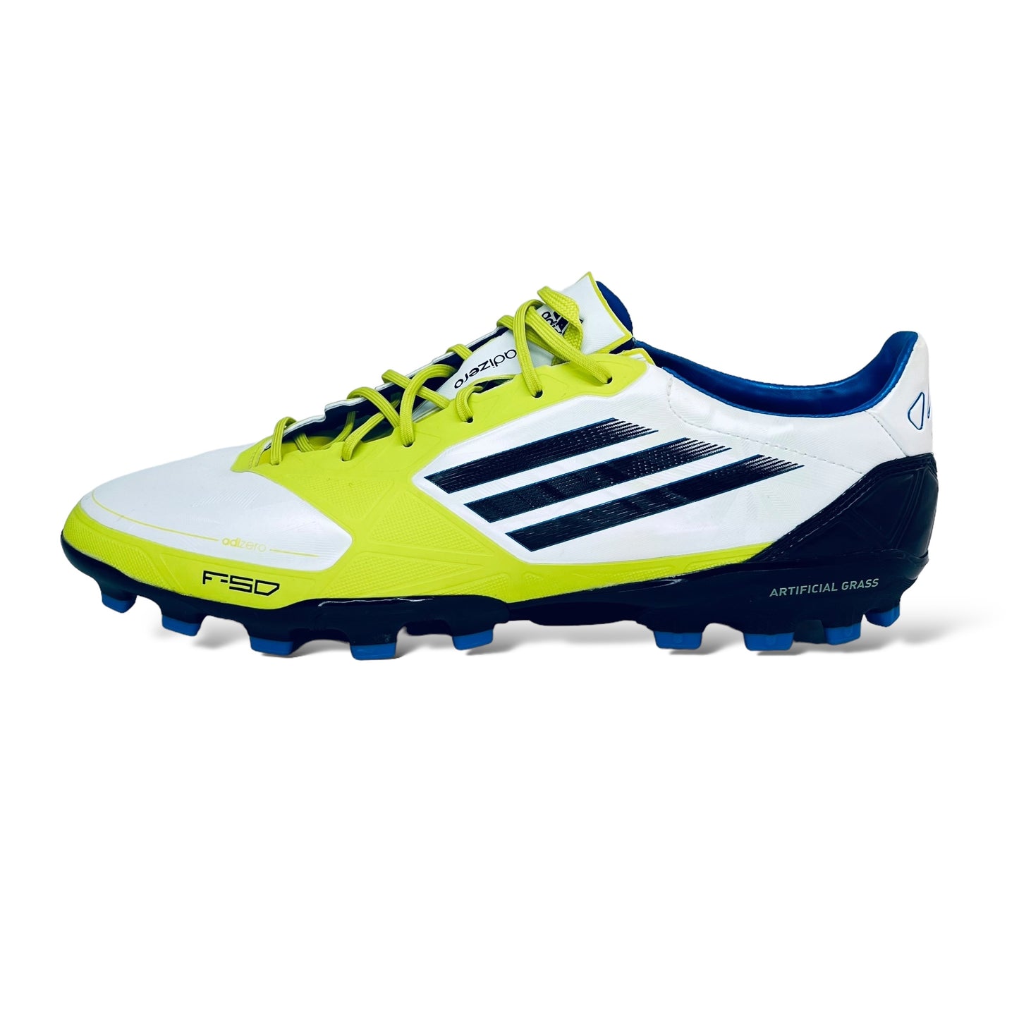 adidas F50 Adizero AG - White/NeonYellow/Black