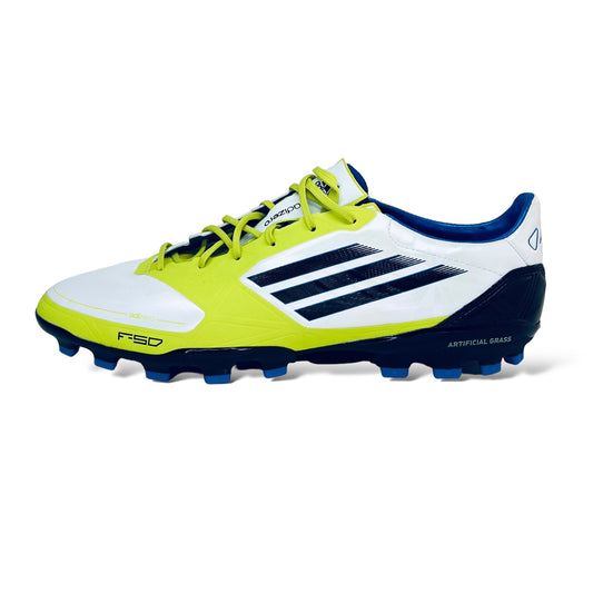 adidas F50 Adizero AG - White/NeonYellow/Black