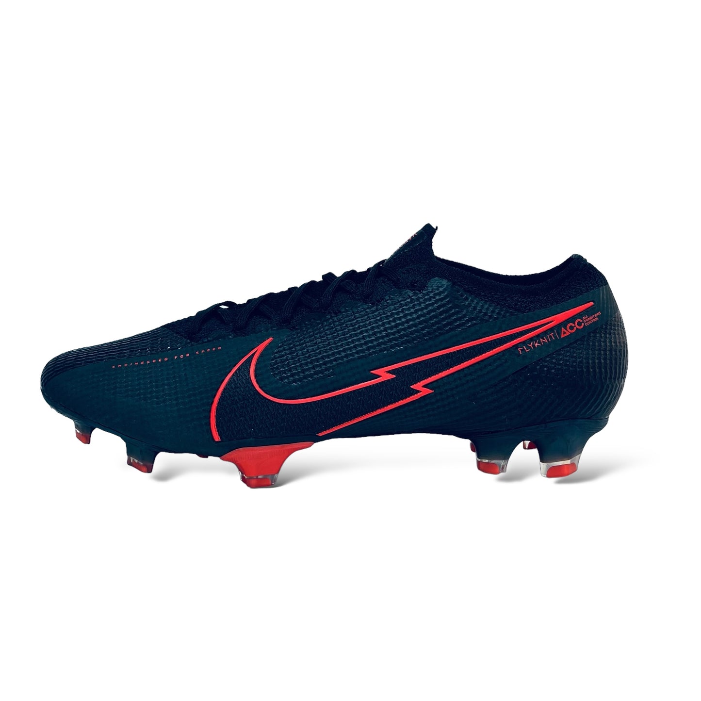 Nike Mercurial Vapor 13 Elite FG - Black X Chile Red - Schwarz/Dark Smoke Grau/Chile Rot