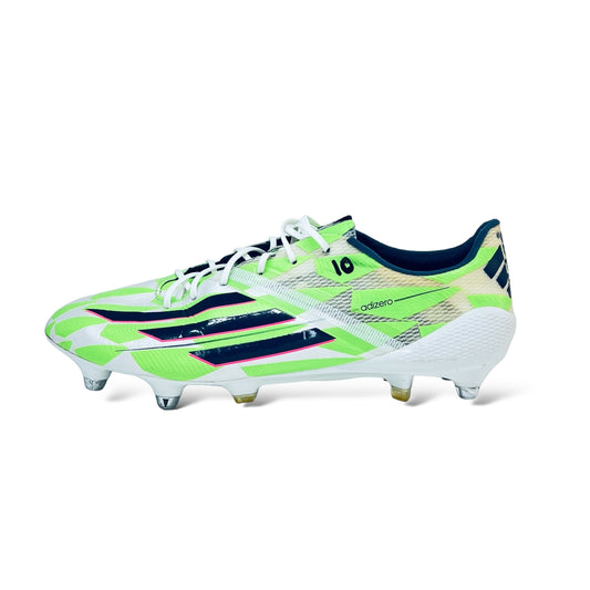 adidas F50 Adizero SG - Running White/Rich Blue/Neon Green