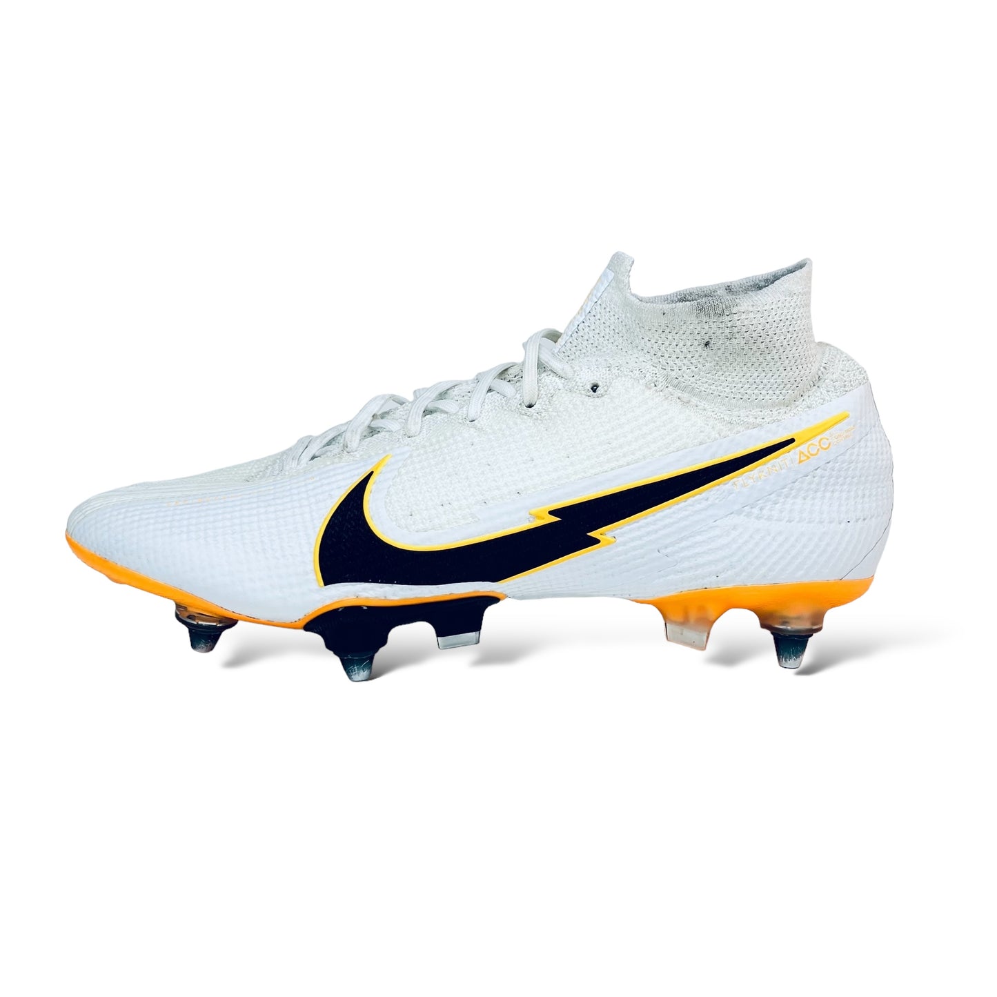 Nike Mercurial Superfly 7 Elite SG- Pro - ID - White/Orange/Schwarz/