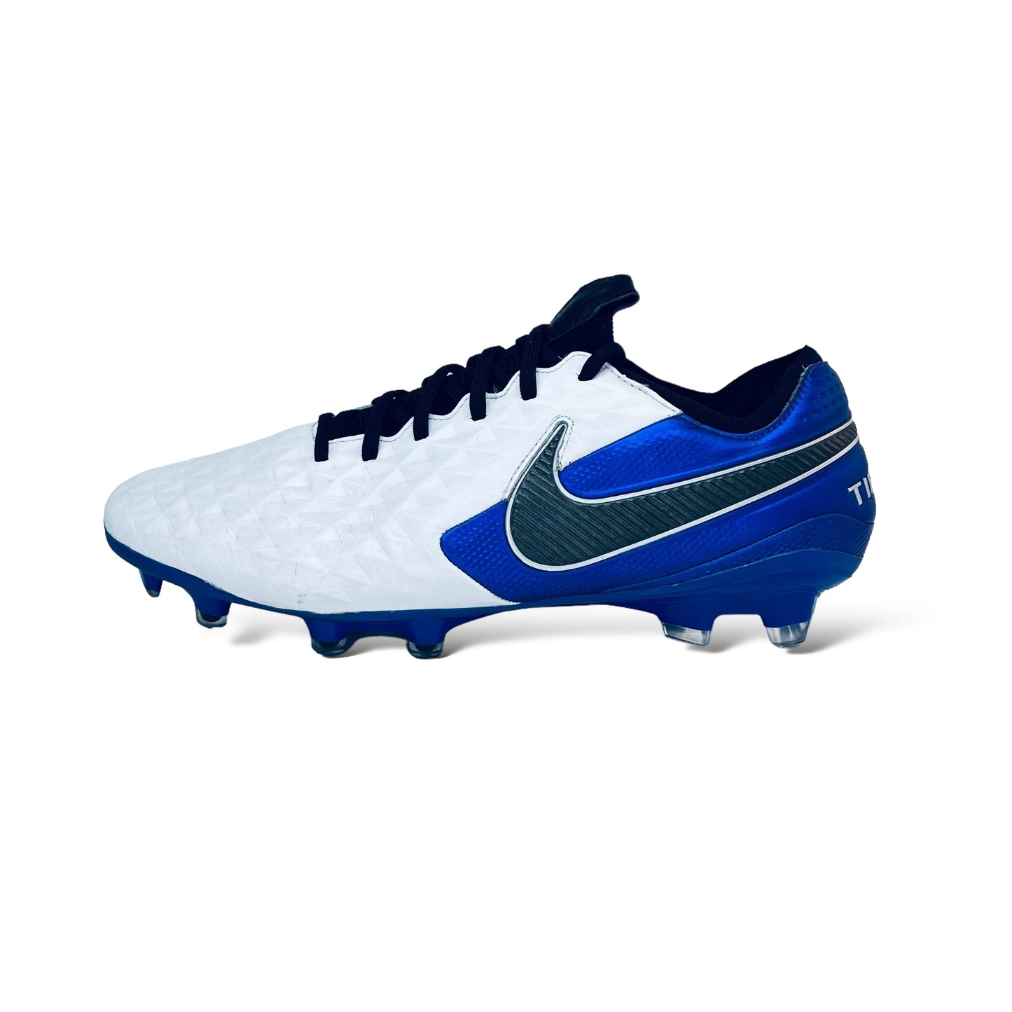 Nike Tiempo Legend 8 Elite FG - Daybreak - White/Black/Hyper Royal/Metallic Silver