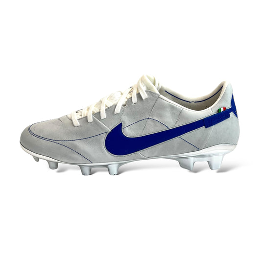 Nike Tiempo Legend 9 Elite MI FG-White/Blue/Silver-Limited Edition